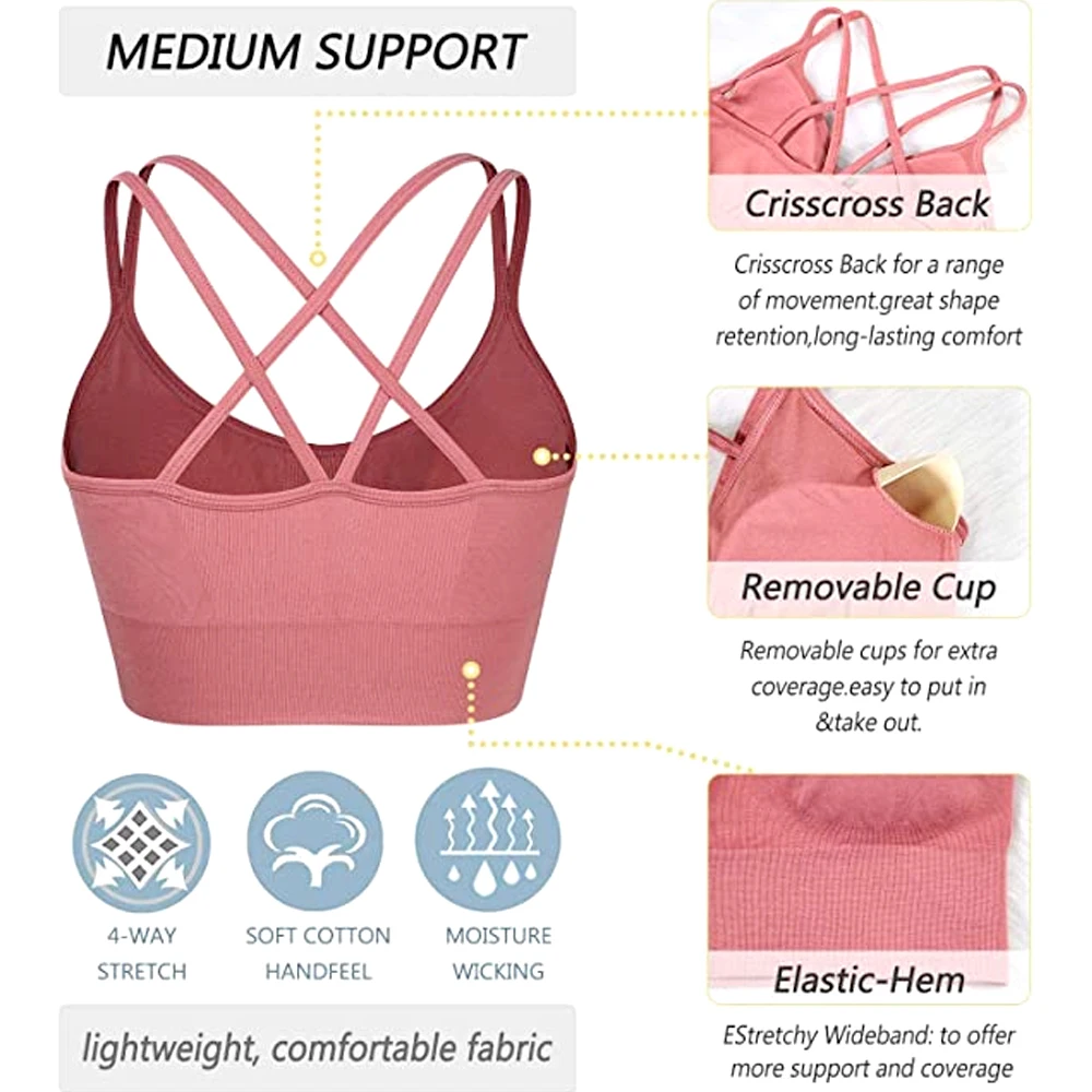 1PC Cotton Sports Bras Women P - огляд і ціна Plunge Bra Push Up
