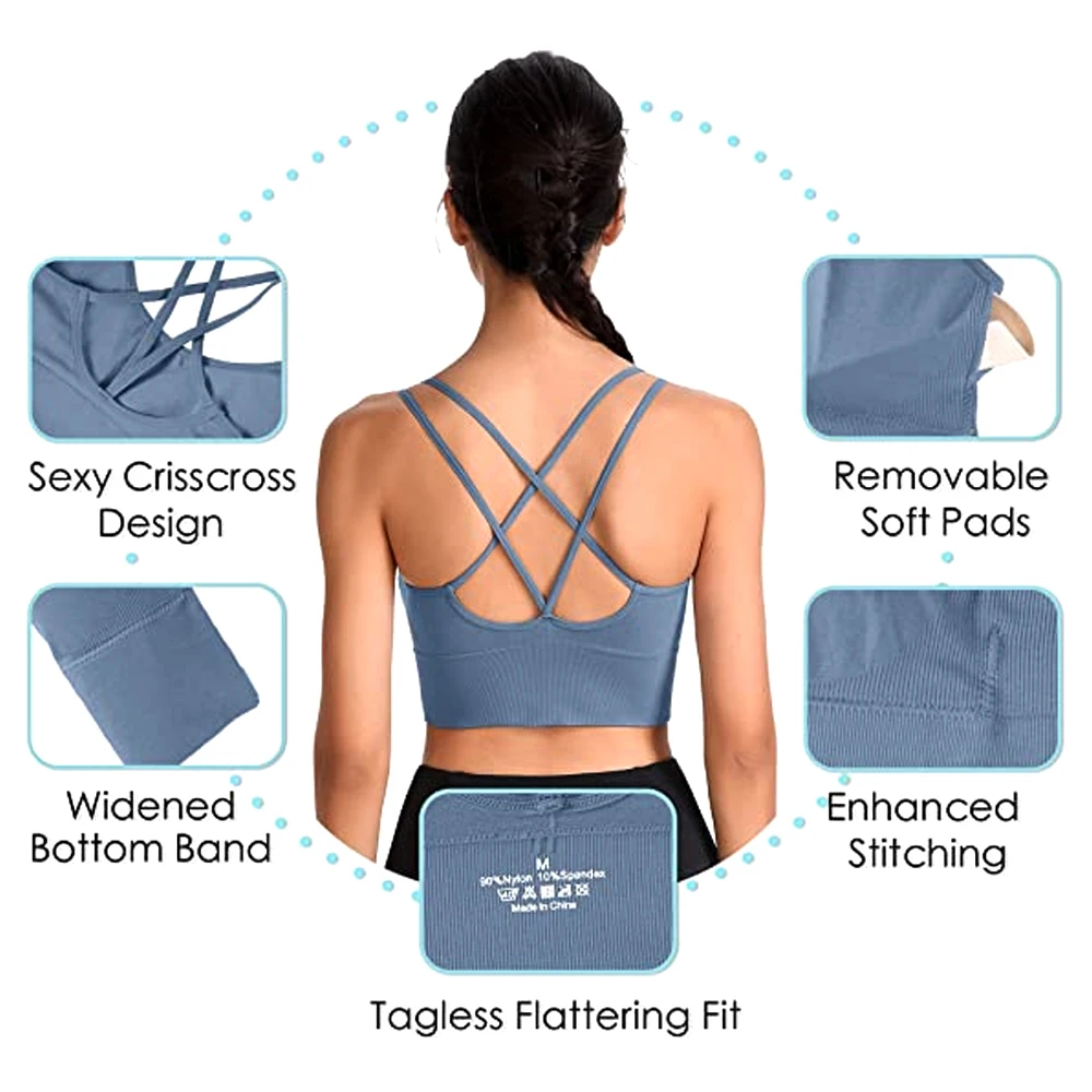 1PC Cotton Sports Bras Women P - огляд і ціна Plunge Bra Push Up