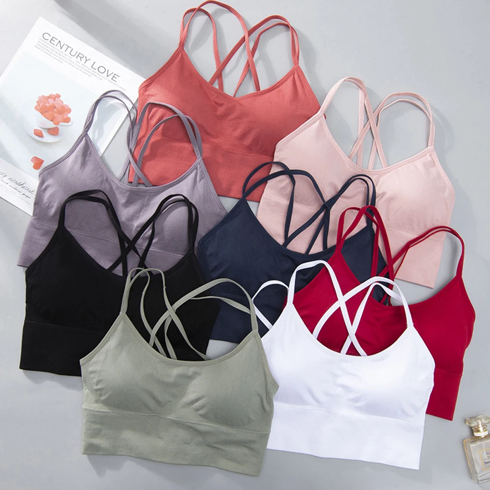 1PC Cotton Sports Bras Women P - огляд і ціна Plunge Bra Push Up
