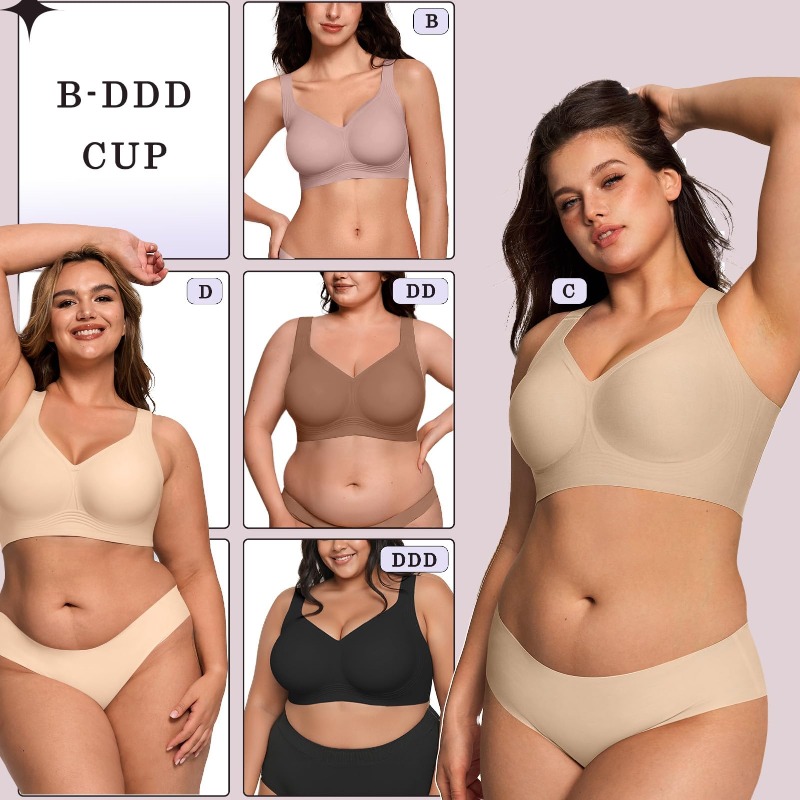 Plus Size Wireless Jelly Bra W - огляд і ціна Plunge Bra Push Up