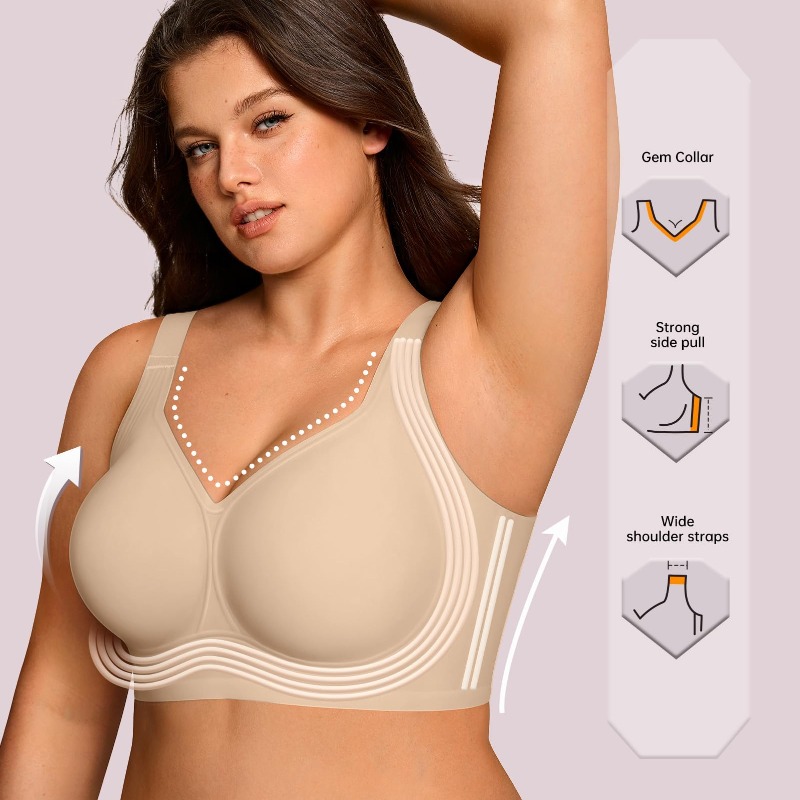 Plus Size Wireless Jelly Bra W - огляд і ціна Plunge Bra Push Up